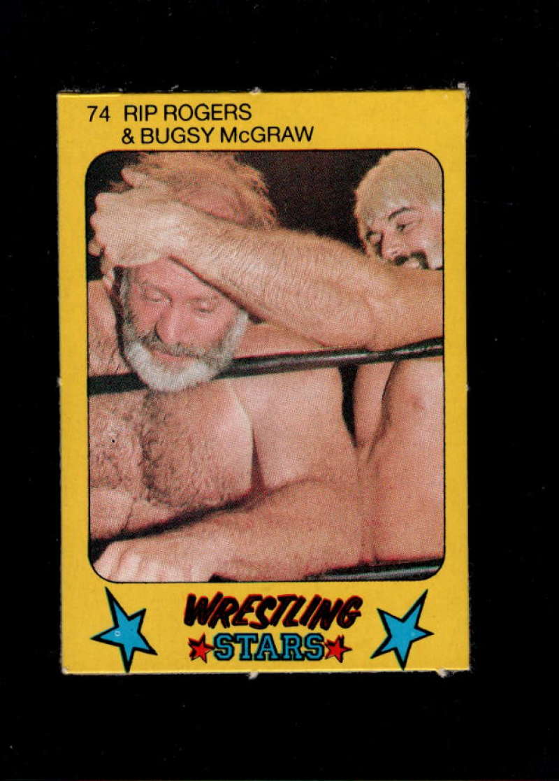 1986 Monty Gum Wrestling Stars #74 Rip Rogers/Bugsy McGraw NM Near Mint 