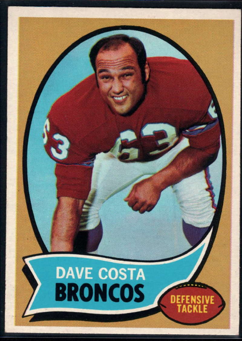 1970 Topps #122 Dave Costa EX/NM Denver Broncos 